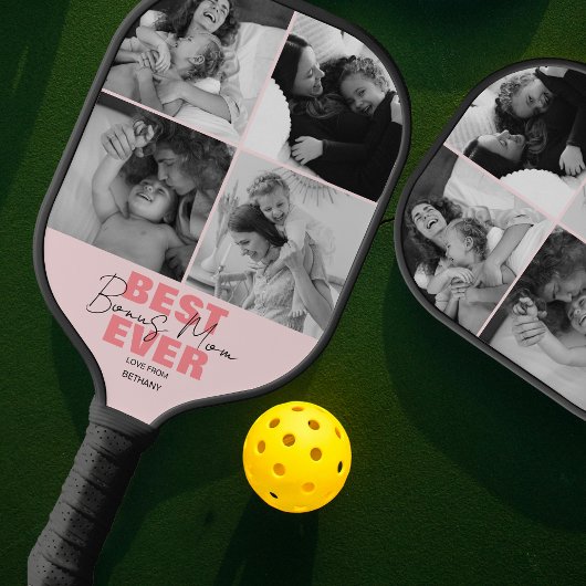 Modern Best Ever Bonus Mam | Fotocollage Pickleball Paddle