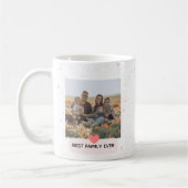 Modern Best Family Ever Photo Coffee Mug Gift (Gauche)