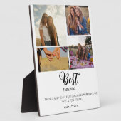 Modern Best Friend Photo Grid Keepsake Gift Plaque (Côté)