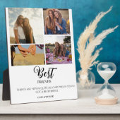 Modern Best Friend Photo Grid Keepsake Gift Plaque (Côté)