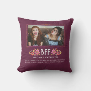 Modern Best Friends Besties Photo Sierkussen