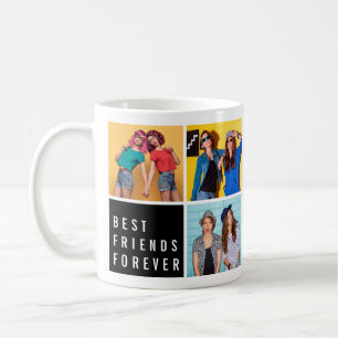 Modern Best Friends Forever Photo Collage Koffiemok
