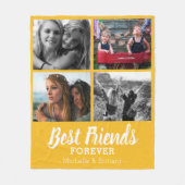 Modern Best Friends Foto | Geel Fleece Deken (Voorkant)