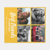 Modern Best Friends Foto | Geel Fleece Deken (Voorkant (Horizontaal))