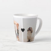 Modern Best Fur Mam Ever | Dog Photo Latte Mok (Rechterhoek)