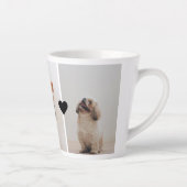 Modern Best Fur Mam Ever | Dog Photo Latte Mok (Rechts)