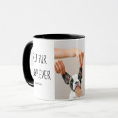 Modern Best Fur Mam Ever | Dog Photo Mok (Voorkant links)