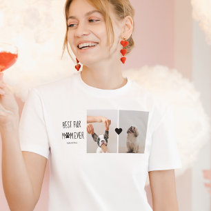 Modern Best Fur Mam Ever   Dog Photo T-shirt