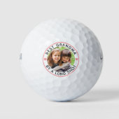 Modern BEST GRANDMA, LONG SHOT Foto roze Golfballen (Voorkant)