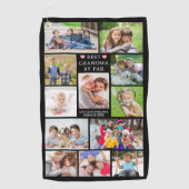 Modern BEST GRANDMA MET PAR 12 Aangepast fotocolla Golfhanddoek (Voorkant)