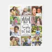 Modern Best Ma 10 Photo Collage Personalized Fleece Deken (Voorkant)