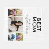 Modern Best Ma 4 Kinder Photo Collage Keepslag Fleece Deken (Voorkant (Horizontaal))