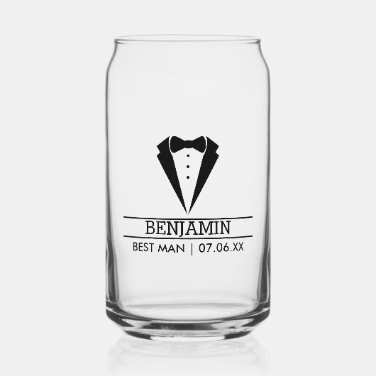 Modern Best Man Nom personnalisé avec Tuxedo (Recto)