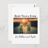 Modern Best Nana Ever Photo Briefkaart (Voorkant / Achterkant)