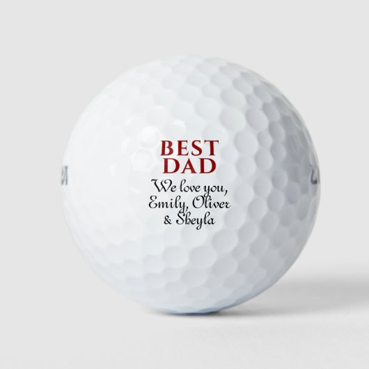 Modern Best Pap Ever Typography Message Script Golfballen (Voorkant)