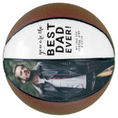 Modern Best Pap Ever Vader Day Foto Basketbal (Voorkant)