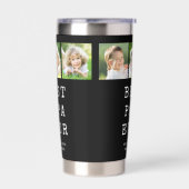 Modern BEST PAPA EVER 3 Photos Geïsoleerde Drinkbeker (Links)