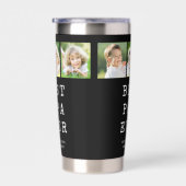 Modern BEST PAPA EVER 3 Photos Geïsoleerde Drinkbeker (Rechts)