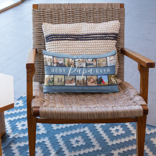 Modern 'Best Papa Ever'-fotocollage Kussen