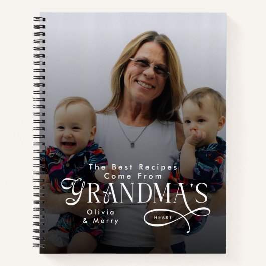 Modern Best Recipes Grandma Photo Grandkids Gifts Notitieboek (Voorkant)