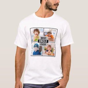 Modern Best Uncle Ever 4 Fotocollage T-shirt
