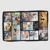 Modern BESTE DAD DOOR PAR Photo Collage Persoonlij Golfhanddoek (Horizontaal)