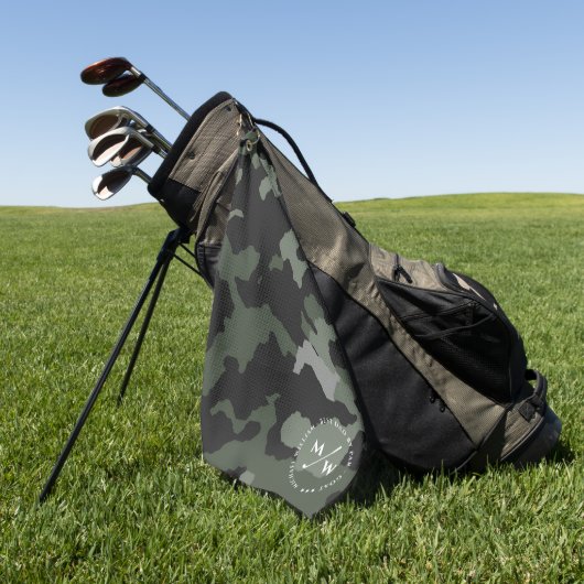 MODERN BESTE DAD VAN PAR GOLF VADERDAG CAMO GOLFHANDDOEK (Groen)