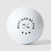 MODERN BESTE DAD VAN PAR GOLF VADERDAG MONOGRAM GOLFBALLEN (Voorkant)