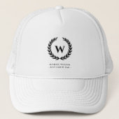 MODERN BESTE DAD VAN PAR GOLF VADERDAG MONOGRAM TRUCKER PET (Voorkant)