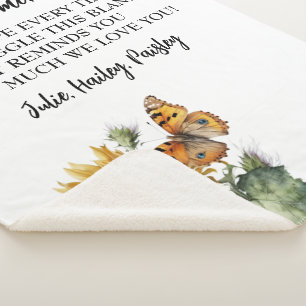 Modern Beste Nana Ooit kleinkinderen namen Floral Sherpa Deken