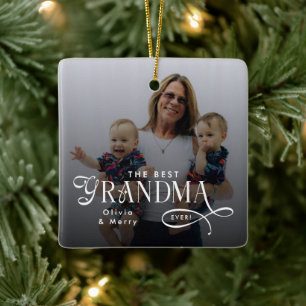 Modern Beste Oma Ooit Foto Persoonlijk Keramisch Ornament