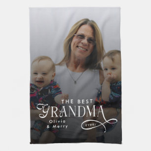 Modern Beste Oma Ooit Foto Persoonlijk Theedoek