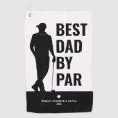 Modern Beste Pap Door Par Vaderdag Golfhanddoek (Voorkant)