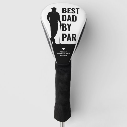 Modern Beste Pap Door Par Vaderdag Golfheadcover (Voorkant)