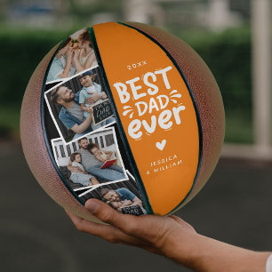 Modern Beste Papa Ooit 4 Foto's Vader Cadeau Basketbal