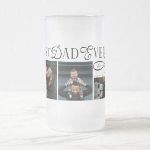 Modern Beste Papa Ooit Foto Hart Vaderdag Cadeaus Matglas Bierpul