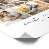 Modern Beste Papa Ooit Script 9 Fotorooster Papa G Poster (Hoek)