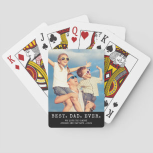 Modern BESTE VADER Ooit Eén Foto Persoonlijk Pokerkaarten