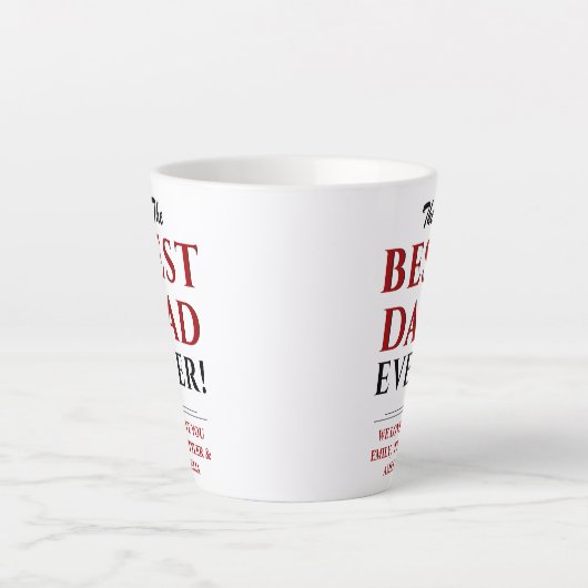 Modern beste vader ooit vaderdag latte mok (Voorkant)