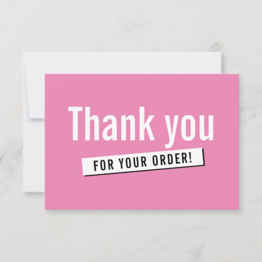 MODERN BESTELLEN INSERT business dank u snoep roze Bedankkaart (Voorkant)