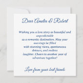 Modern Bestemming strand Maldiven Blauw Wit Koraal Kaart (Achterkant)