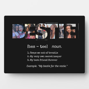 Modern Bestie BFF Best Friends Photo Collage Cute Fotoplaat