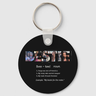 Modern Bestie BFF Best Friends Photo Collage Cute Sleutelhanger