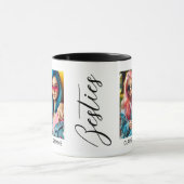 Modern Bestie Black Script 2 Foto Mok (Midden)