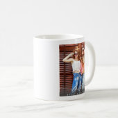 Modern Besties BFF Photo Script Coffee Mug (Devant droit)