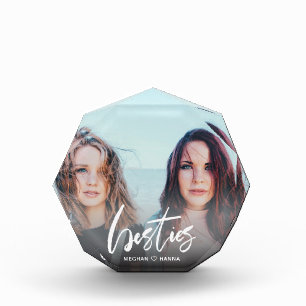 Modern Besties calligrafie overlay Fotoblokken