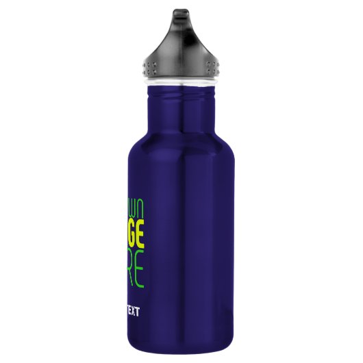 MODERN BEWERKBAAR EENVOUDIG BLAUW AFBEELDING TEKST WATERFLES (Rechts)