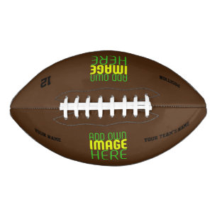 MODERN BEWERKBAAR EENVOUDIG BRUIN AFBEELDING TEKST AMERICAN FOOTBALL