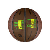 MODERN BEWERKBAAR EENVOUDIG BRUIN AFBEELDING TEKST BASKETBAL (Verticaal)