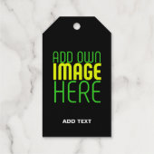 MODERN BEWERKBAAR EENVOUDIG BRUIN AFBEELDING TEKST CADEAULABELS (Achterkant)